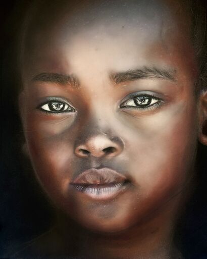 JEUNE FILLE ETHIOPIENNE HAMAR 2025 - a Paint Artowrk by ESTIENNE Elizabeth 